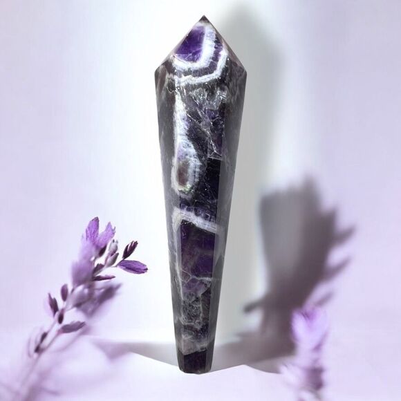 Dream Amethyst Crystal Meditation Scepter Wand - Picture 1 of 13